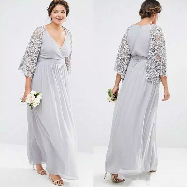 silver chiffon lace mother of the bride dresses v neck a line long sleeves mother of the groom dress long wedding guest dresses, Black;red
silver chiffon lace mother of the bride dresses v neck a line long sleeves mother of the groom dress long wedding guest dresses, Black;red