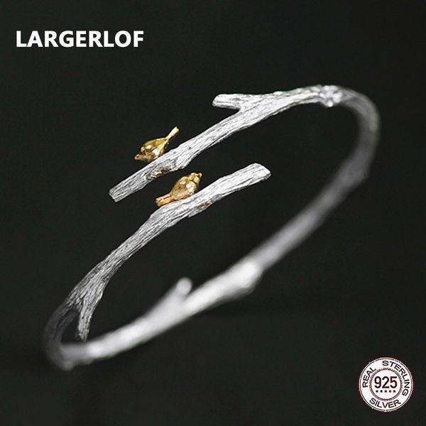 largerlof bracelet male 925 sterling silver adjustable bird and branch fine jewelry simple vintage bracelets for women sz37001, Golden;silver
largerlof bracelet male 925 sterling silver adjustable bird and branch fine jewelry simple vintage bracelets for women sz37001, Golden;silver