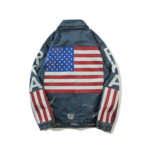 aboorun hip hop mens oversized denim jackets us flag broken hole jeans coat fashion streetwear jackets for male x1141, Black;brown
aboorun hip hop mens oversized denim jackets us flag broken hole jeans coat fashion streetwear jackets for male x1141, Black;brown