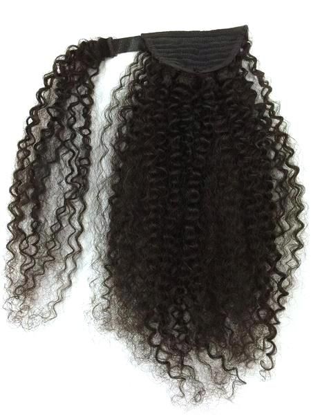 kinky curly ponytail human hair women hairpiece wrap around clip drawstring remy pony tails hairpieces human hair extension 120g, Black
kinky curly ponytail human hair women hairpiece wrap around clip drawstring remy pony tails hairpieces human hair extension 120g, Black