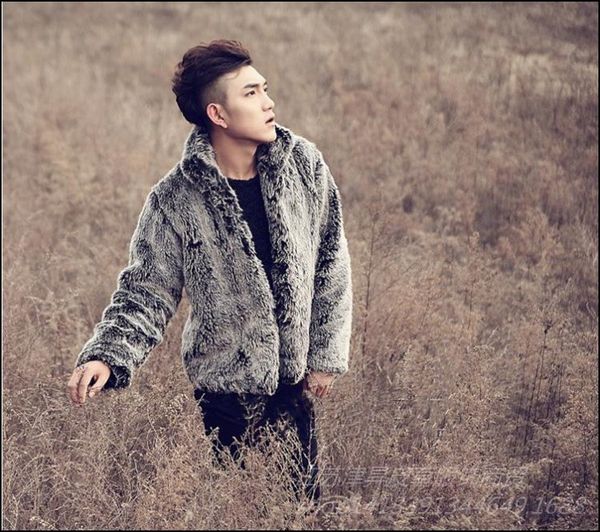 fur coat for men and women in autumn and winter, Tan;black