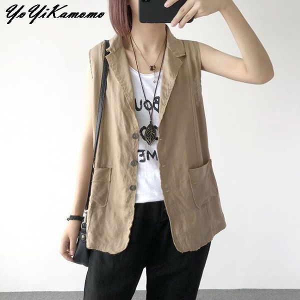 yoyikamomo women cotton linen coat 2018 summer vest solid color sleeveless coat korean loose casual women, White
yoyikamomo women cotton linen coat 2018 summer vest solid color sleeveless coat korean loose casual women, White
