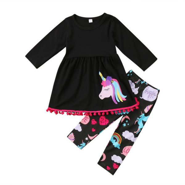 2018 fashion cute unicorn holidays kids baby girls outfits clothes t-shirt dress+long pants 2pcs sets lovely, White
2018 fashion cute unicorn holidays kids baby girls outfits clothes t-shirt dress+long pants 2pcs sets lovely, White