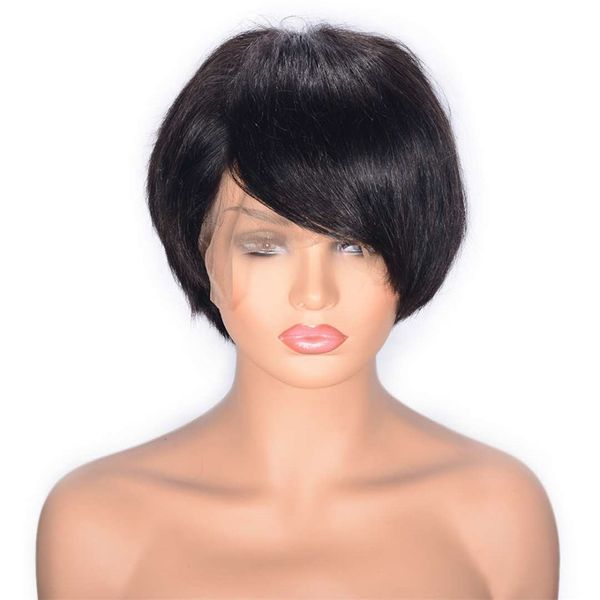 short lace front wig for women glueless indian straight human hair wig swiss lace 8 inch, Black;brown
short lace front wig for women glueless indian straight human hair wig swiss lace 8 inch, Black;brown