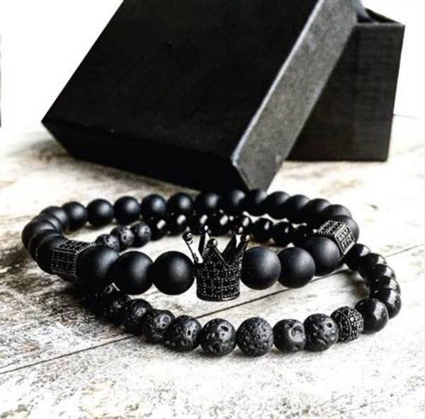 2pcs/set Men Woman Bead Bracelet Crown Charm Bangle Natural Beads Buddha Bracelet for Women and Mens Pulseras Masculina
2pcs/set Men Woman Bead Bracelet Crown Charm Bangle Natural Beads Buddha Bracelet for Women and Mens Pulseras Masculina