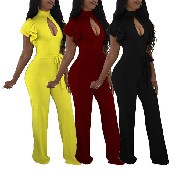 women rompers wide leg party jumpsuit bodycon new ruffle sleeve jumpsuit office work high waist plus size long straight playsuits, Black;white
women rompers wide leg party jumpsuit bodycon new ruffle sleeve jumpsuit office work high waist plus size long straight playsuits, Black;white