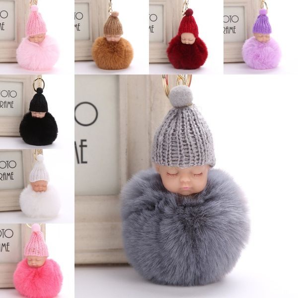 sweet fluffy pompom sleeping baby key chain faux rabbit fur pom pon knitted hat baby doll keychain car keyring toy trendy gifts, Silver
sweet fluffy pompom sleeping baby key chain faux rabbit fur pom pon knitted hat baby doll keychain car keyring toy trendy gifts, Silver
