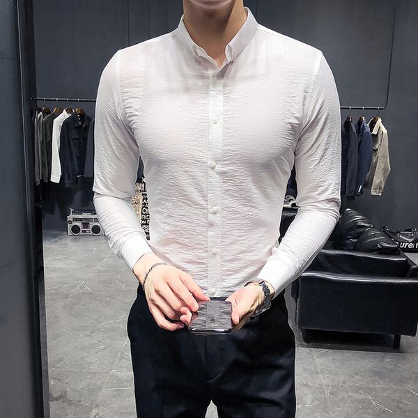 korean slim fit men shirt long sleeve turn down collar tuxedo shirt male embroidery casual business dress shirts 3xl, White;black
korean slim fit men shirt long sleeve turn down collar tuxedo shirt male embroidery casual business dress shirts 3xl, White;black