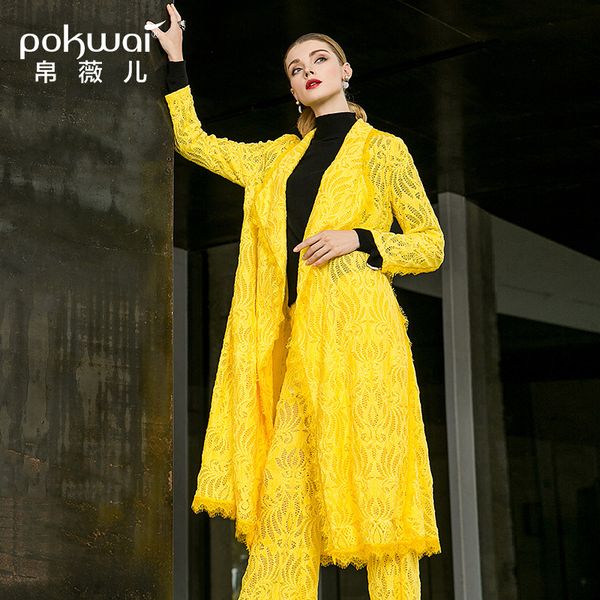 pokwai 2018 autumn new long-sleeved long-sleeved jacket openwork lace hook flower stitching windbreaker, Tan;black
pokwai 2018 autumn new long-sleeved long-sleeved jacket openwork lace hook flower stitching windbreaker, Tan;black