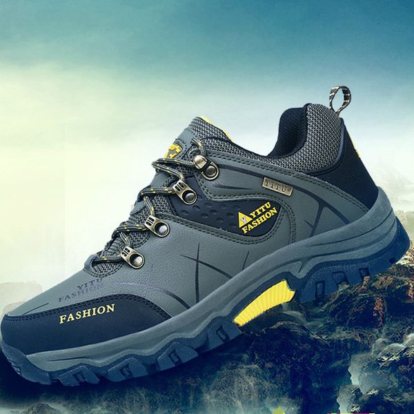 men's mountain shoes male outdoor antiskid breathable trekking ankle boots outdoor trainer plus size 39-47, Black
men's mountain shoes male outdoor antiskid breathable trekking ankle boots outdoor trainer plus size 39-47, Black