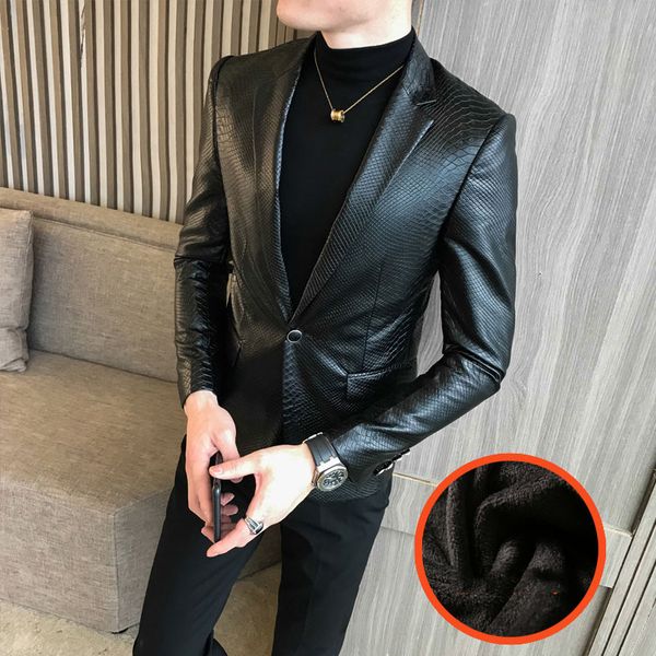loldeal plush coat embossed one button pu blazer men slim fit blazer vintage prom blazers for, White;black
loldeal plush coat embossed one button pu blazer men slim fit blazer vintage prom blazers for, White;black