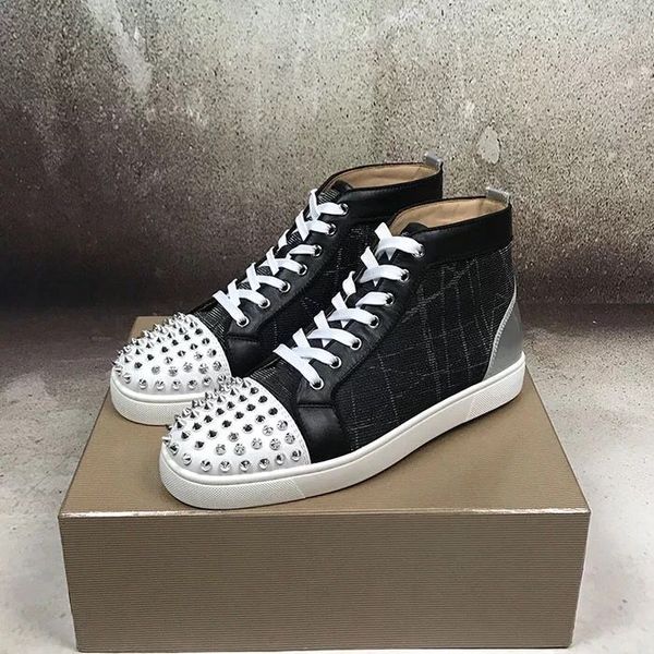 italy brands designer red bottom sneakers luxury spikes toe walking men/women casual red sole rivets trainers sports eu 35-47, Black
italy brands designer red bottom sneakers luxury spikes toe walking men/women casual red sole rivets trainers sports eu 35-47, Black