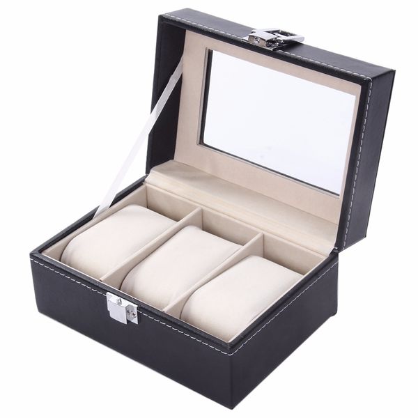 2/3/6 grid watch boxes wood aluminum leather watch box handmade acrylic suede pillow jewelry collection display case, Black;blue
2/3/6 grid watch boxes wood aluminum leather watch box handmade acrylic suede pillow jewelry collection display case, Black;blue