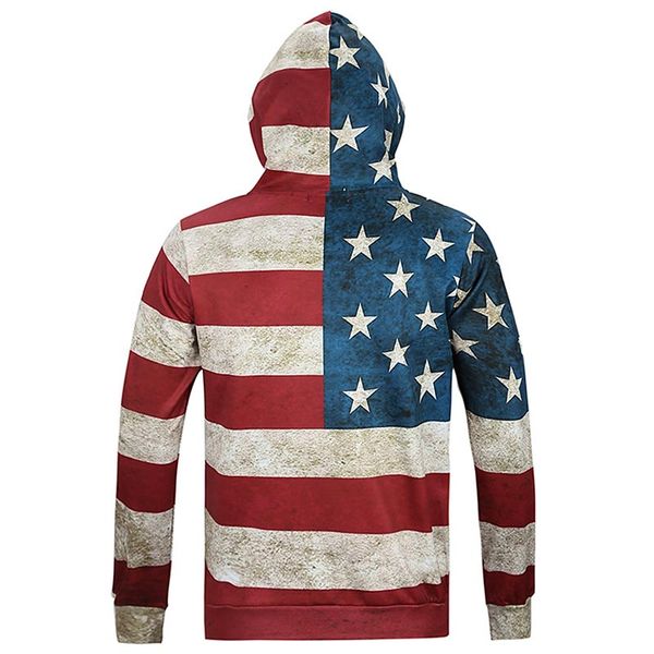 o-neck north america fashion men women 3d sweatshirts print usa flag stars stripped hoody hoodies with cap hooded, Black
o-neck north america fashion men women 3d sweatshirts print usa flag stars stripped hoody hoodies with cap hooded, Black
