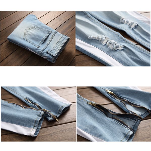 недавно дизайнер мужские джинсы лучшие качества slim fit синий цвет разрушенное ripped патчи джинсы мужские пальто марка дизайнер байкер jea, Blue
недавно дизайнер мужские джинсы лучшие качества slim fit синий цвет разрушенное ripped патчи джинсы мужские пальто марка дизайнер байкер jea, Blue