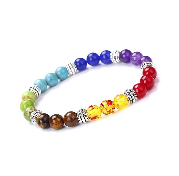 7 chakra bracelets 8mm healing reiki prayer natural stone bead bracelets chakra bracelet balance yoga inspirational agate bangle 4 styles, Silver
7 chakra bracelets 8mm healing reiki prayer natural stone bead bracelets chakra bracelet balance yoga inspirational agate bangle 4 styles, Silver