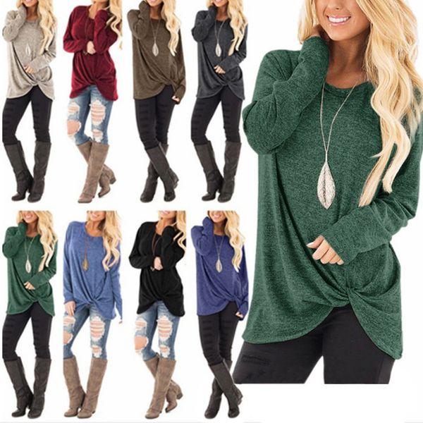 11 styles women long sleeve t shirt cotton blend fashion knot fall winter loose casual t-shirt with ing, White
11 styles women long sleeve t shirt cotton blend fashion knot fall winter loose casual t-shirt with ing, White