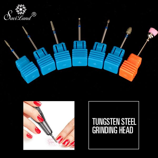 saviland carbide nail drill bit cutter cuspidal 7 type grinding head nail polish pedicure manicure tool for clean cuticle, Silver
saviland carbide nail drill bit cutter cuspidal 7 type grinding head nail polish pedicure manicure tool for clean cuticle, Silver