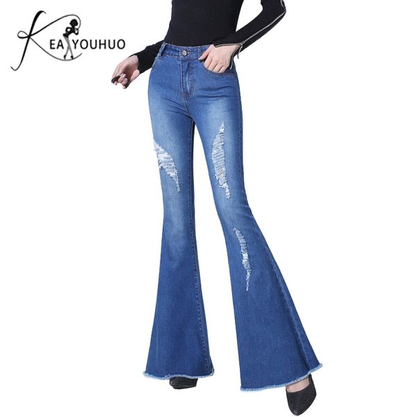 2018 office ladies pants with high waist boyfriend ripped jeans for women trousers denim skinny flare jeans woman mujer, Blue
2018 office ladies pants with high waist boyfriend ripped jeans for women trousers denim skinny flare jeans woman mujer, Blue