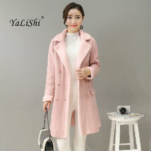 women winter 2018 plus size fashion gray pink full sleeve turn-down collar autumn office ladies long suede coat outwear coats, Black
women winter 2018 plus size fashion gray pink full sleeve turn-down collar autumn office ladies long suede coat outwear coats, Black