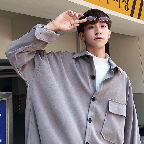 autumn and winter new men's fashion casual shirt youth temperament wild simple solid color long-sleeved cotton polyester, White;black
autumn and winter new men's fashion casual shirt youth temperament wild simple solid color long-sleeved cotton polyester, White;black