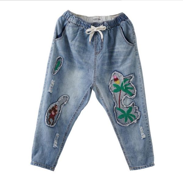2018 spring autumn new fashion loose embroidery women denim pants vintage style hole female jeans gx1003 drop shipping, Blue
2018 spring autumn new fashion loose embroidery women denim pants vintage style hole female jeans gx1003 drop shipping, Blue