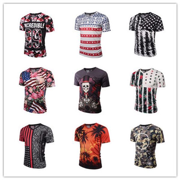 Stylish 3D Printing Mens T Shirt Clothes V-neck Short Sleeve Men T Shirt Slim Fit Fashion High Street Style Tee
Stylish 3D Printing Mens T Shirt Clothes V-neck Short Sleeve Men T Shirt Slim Fit Fashion High Street Style Tee