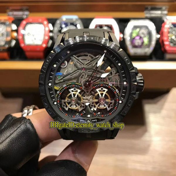 luxury new excalibur rddbex0599 skeleton dial double tourbillon japan miyota automatic mens watch black case rubber strap sport watches, Slivery;brown
luxury new excalibur rddbex0599 skeleton dial double tourbillon japan miyota automatic mens watch black case rubber strap sport watches, Slivery;brown