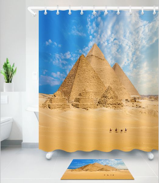 3d egyptian pyramids print bath shower curtains modern shower curtain for bathroom decor with 12 hooks floor mats sets
3d egyptian pyramids print bath shower curtains modern shower curtain for bathroom decor with 12 hooks floor mats sets