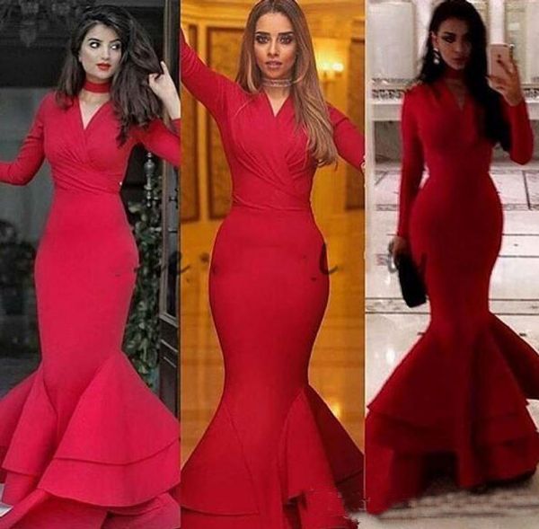 Sexy Kim Kardashian Celebrity Evening Dresses 2018 Long Sleeves V-neck Ruffles Train Plus Size Red Prom Dress Party Gowns
Sexy Kim Kardashian Celebrity Evening Dresses 2018 Long Sleeves V-neck Ruffles Train Plus Size Red Prom Dress Party Gowns