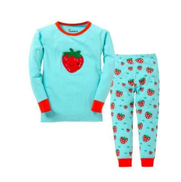 new girls strawberry pyjamas kids fruit pajamas children clothing sets baby 100% cotton sleepwear for 2-7t, Blue;red
new girls strawberry pyjamas kids fruit pajamas children clothing sets baby 100% cotton sleepwear for 2-7t, Blue;red