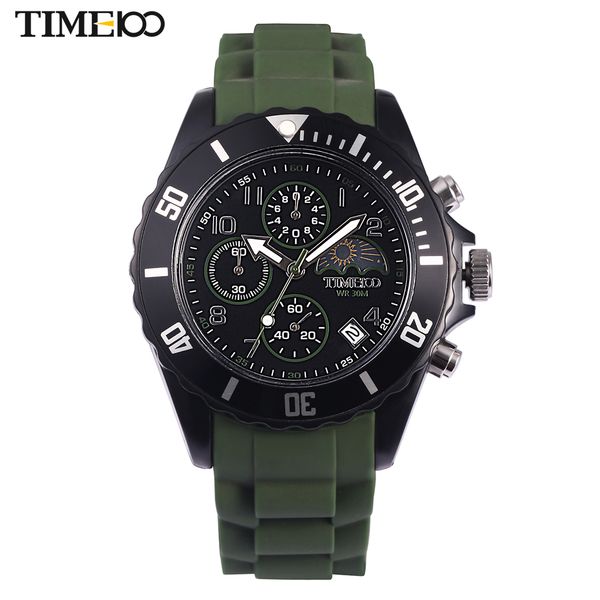time100 men watch sport waterproof moon phase multifunction silicone strap outdoor sport watches relogio masculino esportivo, Slivery;brown
time100 men watch sport waterproof moon phase multifunction silicone strap outdoor sport watches relogio masculino esportivo, Slivery;brown