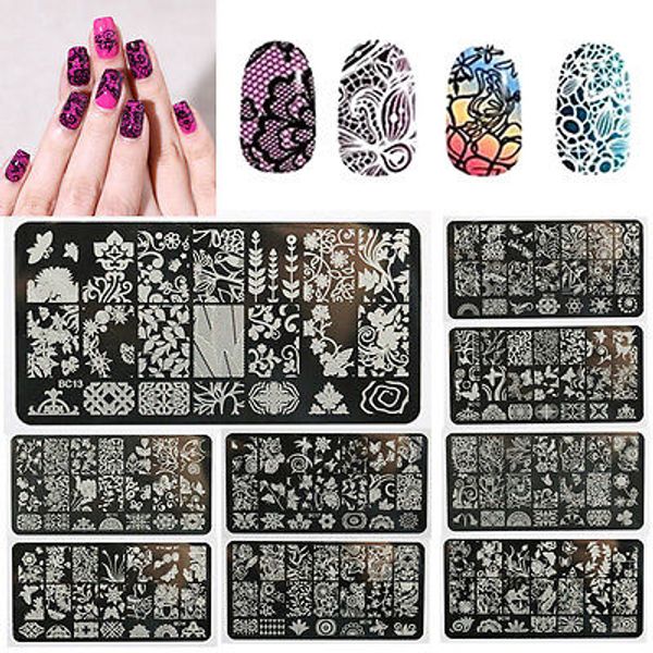 30 styles diy nail art plates flower lace nail stencil manicure template stamping plate, White
30 styles diy nail art plates flower lace nail stencil manicure template stamping plate, White