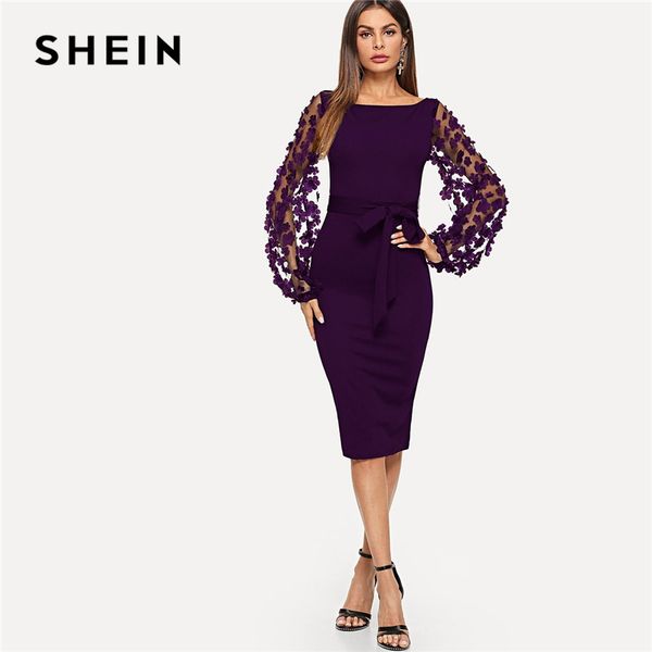 shein purple party elegant solid flower applique mesh sleeve form fitting skinny pencil dress autumn office lady women dresses, Black;gray
shein purple party elegant solid flower applique mesh sleeve form fitting skinny pencil dress autumn office lady women dresses, Black;gray