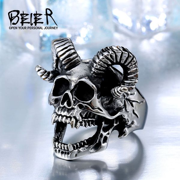 beier wholesale drop ship 316lstainless steel goat head skull for man cool punk male ring personality style jewelry br8-406, Golden;silver
beier wholesale drop ship 316lstainless steel goat head skull for man cool punk male ring personality style jewelry br8-406, Golden;silver