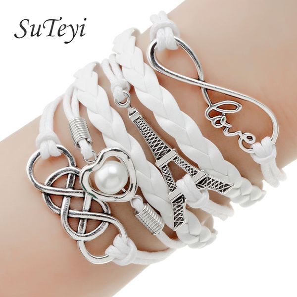 whole salesuteyi 2017 new mode vintage femmes bijoux en cuir multicouche bracelets en gros bijoux leather bracelet jewelry gifts of women, White
whole salesuteyi 2017 new mode vintage femmes bijoux en cuir multicouche bracelets en gros bijoux leather bracelet jewelry gifts of women, White