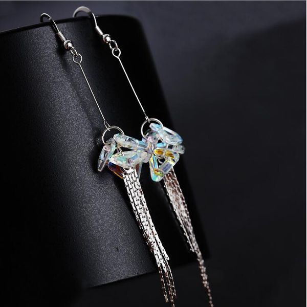 jewelry tassel earrings for women aurora colorful crystal earrings wedding jewelry fashion of shipping, Silver
jewelry tassel earrings for women aurora colorful crystal earrings wedding jewelry fashion of shipping, Silver