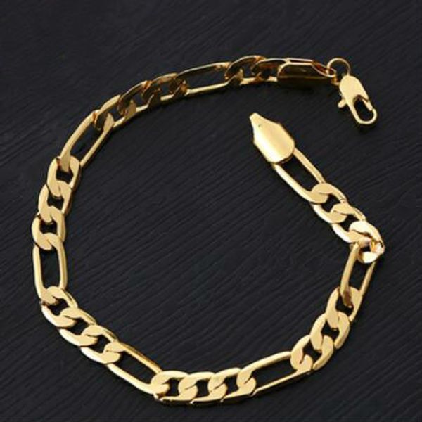 jewelry men's bracelets 18k gold color chains flat chain simple 6mm wholesale fasion of shipping, Black
jewelry men's bracelets 18k gold color chains flat chain simple 6mm wholesale fasion of shipping, Black