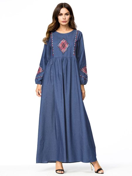 187241 осень baju мусульманская новая вышитая джинсовая юбка мусульманская ретро плиссированная юбка с длинными рукавами платье дубай мода o, Red
187241 осень baju мусульманская новая вышитая джинсовая юбка мусульманская ретро плиссированная юбка с длинными рукавами платье дубай мода o, Red