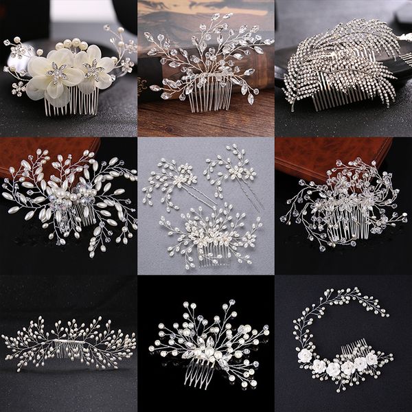 pearl rhinestones bridal hair comb for women prom night party fancy dress wedding hair clip jewelry handmade bride hair accessories, White
pearl rhinestones bridal hair comb for women prom night party fancy dress wedding hair clip jewelry handmade bride hair accessories, White