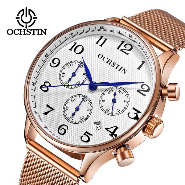 ochstin fashion men's watch stainless steel mesh band multi-function waterproof calendar relogio dropshipping, Slivery;brown
ochstin fashion men's watch stainless steel mesh band multi-function waterproof calendar relogio dropshipping, Slivery;brown