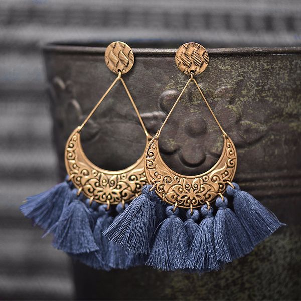 european american exaggerated style cotton tassel earrings exquisite handmade original design silver gold plated geometric women jewelry
european american exaggerated style cotton tassel earrings exquisite handmade original design silver gold plated geometric women jewelry