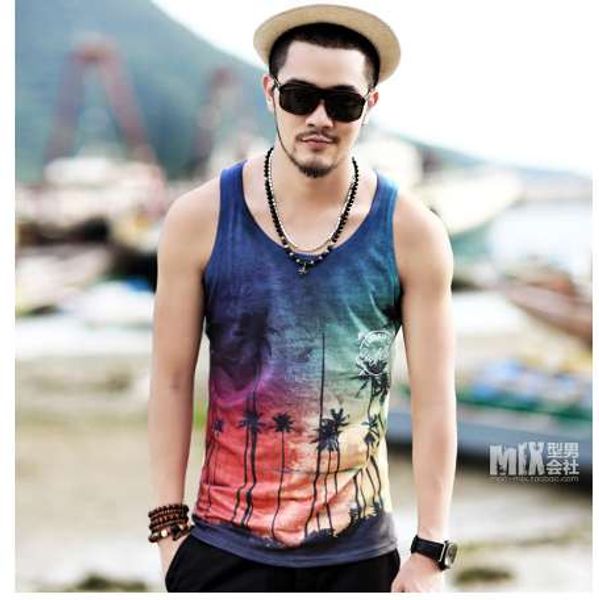 scenery printed men' casual vest sleeveless t shirt comfortable summer beach tank men cotton summer new, White;black
scenery printed men' casual vest sleeveless t shirt comfortable summer beach tank men cotton summer new, White;black