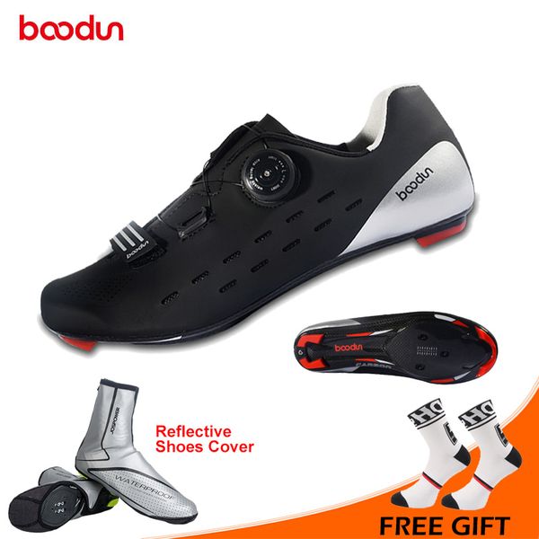 boodun professional ultralight breathable cycling shoes carbon finber road bicycle shoes self-locking road bike zapato, Black
boodun professional ultralight breathable cycling shoes carbon finber road bicycle shoes self-locking road bike zapato, Black