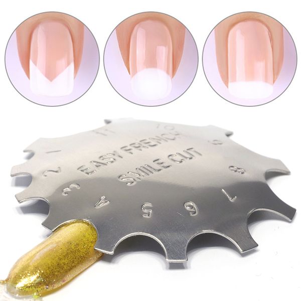 1pcs line edge easy french smile cut nail stencil cutter trimmer clipper multi-size files poly tips gel nail manicure tool be673, Silver
1pcs line edge easy french smile cut nail stencil cutter trimmer clipper multi-size files poly tips gel nail manicure tool be673, Silver