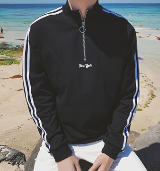 spring hoodies men casual sports sweatshirts tracksuits loose long sleeves stripes design top, Black
spring hoodies men casual sports sweatshirts tracksuits loose long sleeves stripes design top, Black