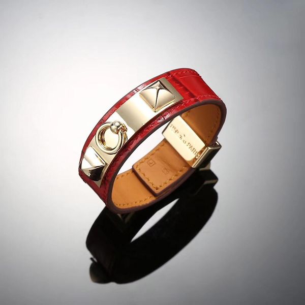 new h crocodile pattern bracelet, titanium steel belt buckle nail bracelet, classic leather bracelet for men and women, Black
new h crocodile pattern bracelet, titanium steel belt buckle nail bracelet, classic leather bracelet for men and women, Black