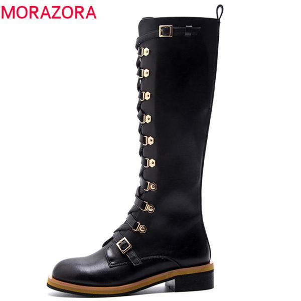 morazora 2018 new arrival knee high boots women genuine leather autumn boots zipper cross tied punk fashion shoes woman black
morazora 2018 new arrival knee high boots women genuine leather autumn boots zipper cross tied punk fashion shoes woman black