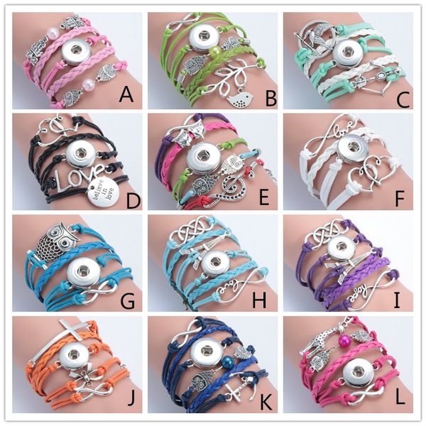 12styles snaps jewelry pu leather 18mm snap button multilayer bracelet for women snap button jewelry, Golden;silver
12styles snaps jewelry pu leather 18mm snap button multilayer bracelet for women snap button jewelry, Golden;silver