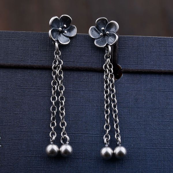 mythic age real 925 sterling silver ethnic peach blossom flower vintage tassel stud earrings jewelry gift for woman girl, Golden;silver
mythic age real 925 sterling silver ethnic peach blossom flower vintage tassel stud earrings jewelry gift for woman girl, Golden;silver
